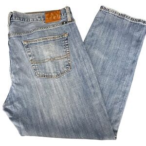 Lucky Brand 221 Original Straight Jeans Mens 42 Blue Denim Stretch Classic
